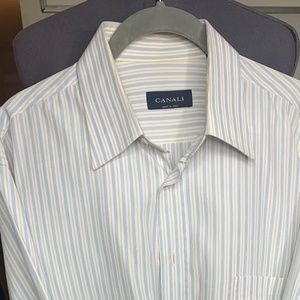 Canali Classic Dress Shirt Men's Size 43 / 17" Neck